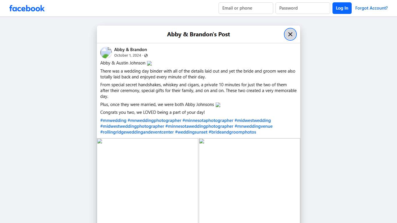 Abby & Brandon - Abby & Austin Johnson 🤍 There was a... Facebook