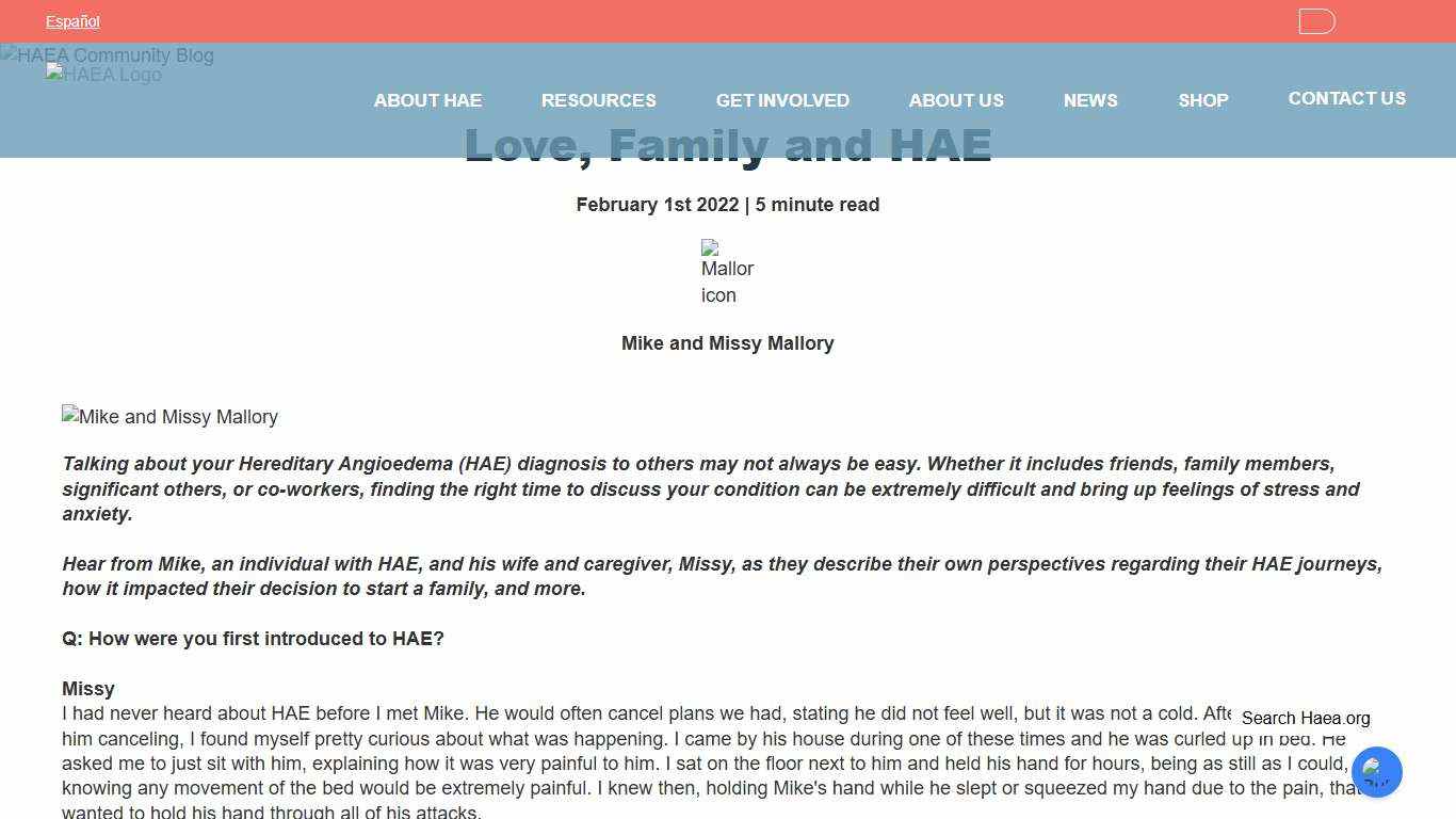 Love, Family and HAE